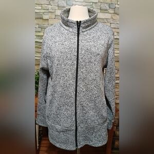 ARCHITECT Gray Fleece Ski & Snow Jacket 1X Outdoor Cozy